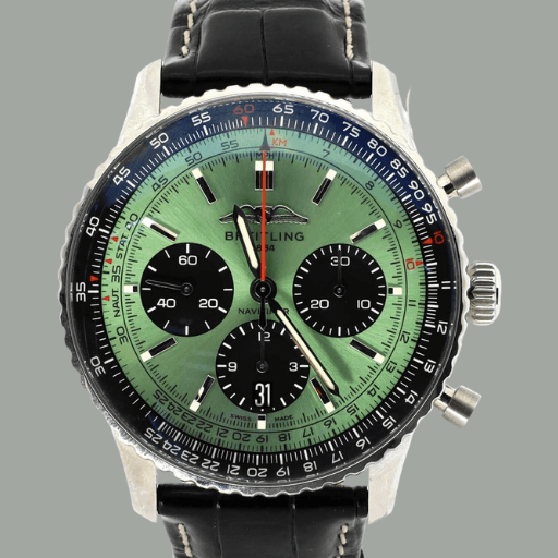 Pre-Owned Breitling Navitimer B01 43, Green Dial, Steel, Alligator Strap | 2025
