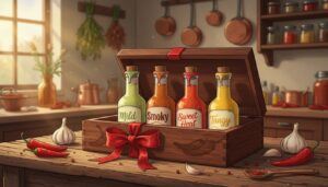 Artisanal hot sauce gift set with mild and flavorful sauces for spice-averse foodies